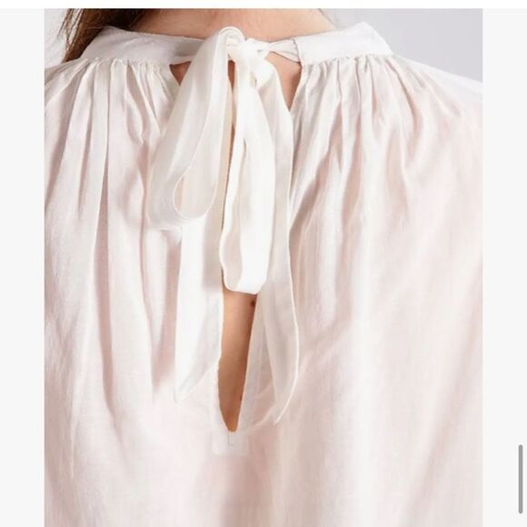 Free People Have It My Way Embroidered Top in Ivory-Bohemian Hippy Blouse - Picture 12 of 16